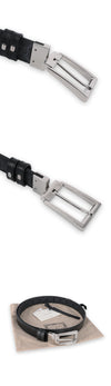 Gucci Men's Rectangular Buckle Reversible Leather Belt (Black) 771105 BTTAN 1000 74790166 [P]