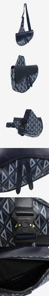 DIOR Diamantene Canvas Satteltasche Navy Blau 1ADPO093CDP 162952121 [P]