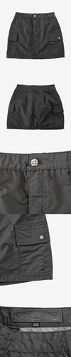 CHROME HEARTS レザー クロス パッチ スカート 7DX4RIY6 162874804 [P]