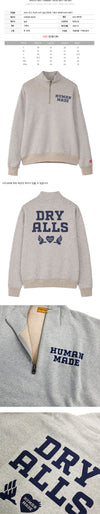 Human Made Half Zip Logo Print Sweatshirt Grey 160468116 [P]