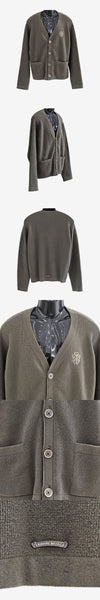 CHROME HEARTS Cashmere Cardigan Khaki M 162850606 [P]