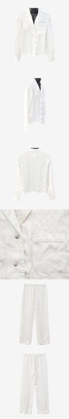 CHROME HEARTS シルクパジャマセット ホワイト 6LVAXNWC 162846413 [P]