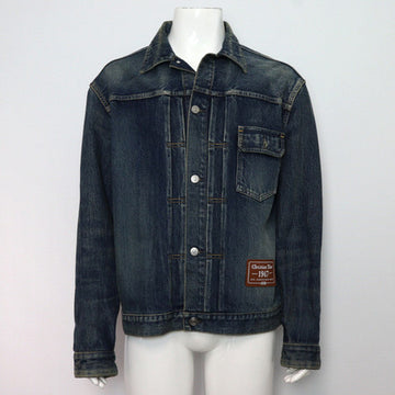 Dior Leather Patch Trucker Men's Denim Jacket 293D489AY513 1947 158416699 [P]