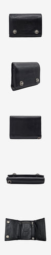 Chrome Hearts 3FOLD Crossball Wave Wallet Mini Black 7GNBACIO 162851226 [P]
