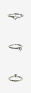 TIFFANY & CO ソリテール ダイヤモンド ウェディング リング 0.26CT PT LVH96DU8 162955335 [P]