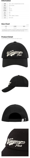 Wooyoungmi Script Logo Cap Black W261CA57 661B 160468424 [P]