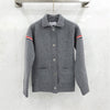 THOM BROWNE ウール カシミア コットン ループ バッグ ワーク ジャケット ライト グレー 36 5972 163158879 [P]