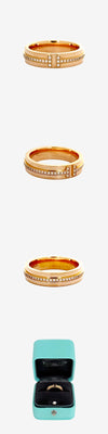TIFFANY & CO Narrow Diamond Ring 8 Rose Gold 112RLI2E 162955338 [P]
