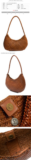DRAGON DIFFUSION 26SS Nova Luna Woven Shoulder Bag Tan 8020 160469619 [P]