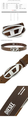 Diesel B-IDR Silver D Buckle Belt Brown 160469355 [P]
