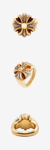 Chrome Hearts Cutout Plus Pave Ring 22k 0N2H0REM 162847185 [P]