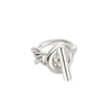Hermes Silver Women's Ring Croisette Small Model H104586B 00052 158733017 [P]