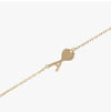 AMI Hammered Heart Logo Thin Chain Bracelet 161768624 [P]