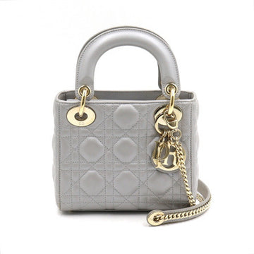 DIOR Lady Mini Tote Bag mit Ketten Schultertasche in Grau 48521 152889407 [P]