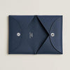 Hermes Calvi Card Holder Wallet Navy H044164CK 161886995 [P]
