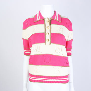 GUCCI Kurzarm Strickpullover 122553