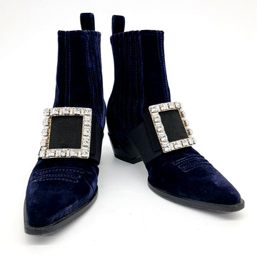 Roger Vivier Velvet Ankle Boots 121603
