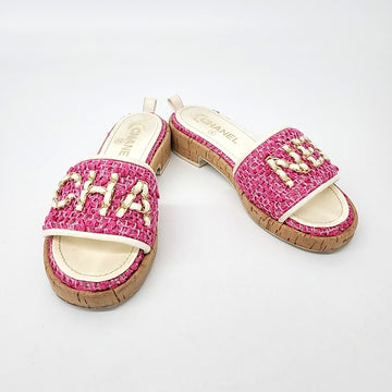 CHANEL Tweed-Slipper 121475