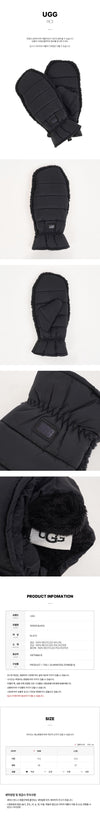 Ugg 101019 BLACK FW25 Women's Plush Mittens 148492680 [P]