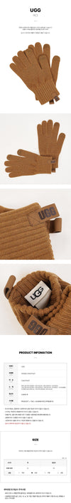 Ugg 101069 CHESTNUT FW25 Men's Lightweight Gloves 148492666 [P]