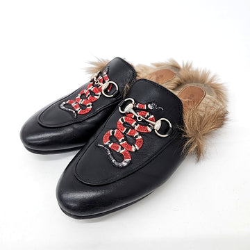 GUCCI Snake Pelz Trim Mule 119970