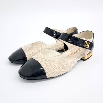 CHANEL Patterne Mary Jane Flachschuhe 118673