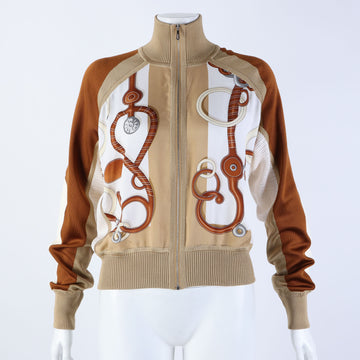 HERMES Seiden-Trimmed Strickjacke 118479