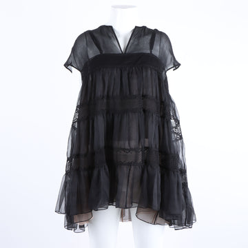 Chanel Silk Lace Short Sleeve Blouse 118353