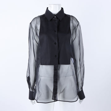 CHRISTIAN DIOR Langarm Bluse aus Transparentem Material 4026886