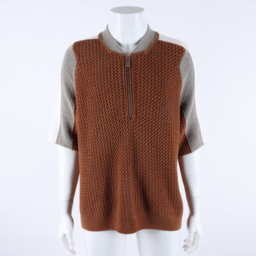 HERMES Hermès Half-Zip Kurzarm Strickpullover 4026443