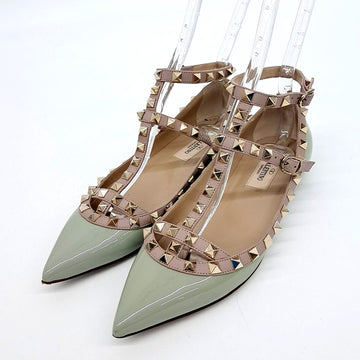 VALENTINO Lackleder Rockstud Flachschuhe 4026236