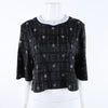 CHANEL Crop T-Shirt mit kurzen Ärmeln 4025758 [P]