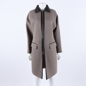 HERMES Hermès Lederbesatz Zip-Mantel 6869812