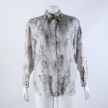 BURBERRY Silk Long Sleeve Blouse 6874964 [P]
