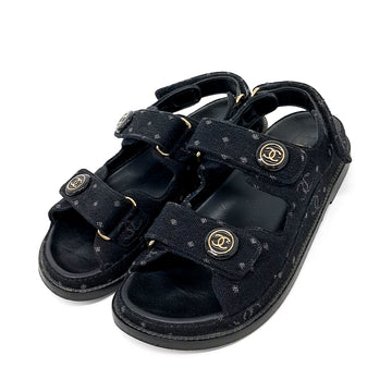 CHANEL シャネル デニム ベルクロ サンダル 6870499