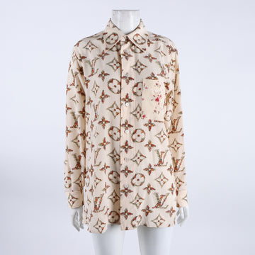 LOUIS VUITTON ルイ・ヴィトン シルク 長袖ブラウス 6870764 [P]