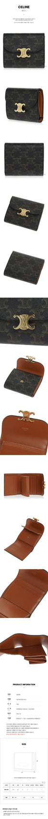Celine Triomphe Canvas Compact Wallet 151515774 [P]