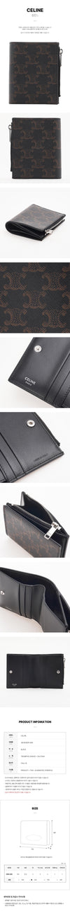 Celine Triomphe Compact Wallet for Men 38SI FW26 158528001 [P]