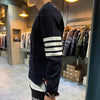 THOM BROWNE Milano Stitch Diagonal Band 4 Bar Cardigan Navy (MKC171A 00219 415) 123467549 [P]