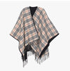 Burberry Reversible Fringe Wool Cape Coat 162626377 [P]