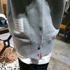 THOM BROWNE Klassisches Sweatshirt mit diagonalem Arm-Band und 4 Streifen in Hellgrau 123479381 [P]