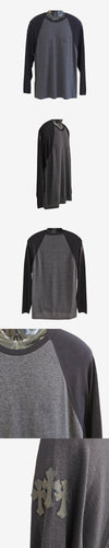 Chrome Hearts Unused Raglan Leather Patch Knit 1H632DFV 162850854 [P]