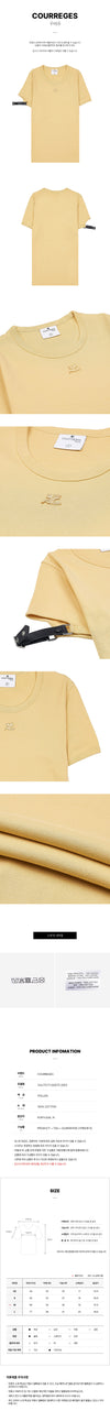 COURREGES Konatrast T-Shirt mit Schnalle 76601510 [P]