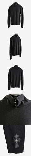 Chrome Hearts Tiny Charm Patch Polo Knit Black C0101C006 162850884 [P]