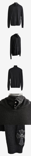 Chrome Hearts Tiny Charm Patch Polo Knit Black C0101C007 162850874 [P]