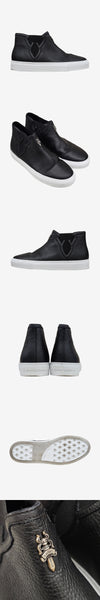 Chrome Hearts Leather Slip-On Black 38 162874830 [P]