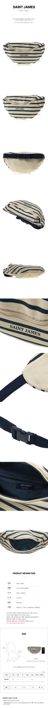 Saint James 1417 50 ECRU MARINE SS25 Unisex Body Belt Bag 128932665 [P]