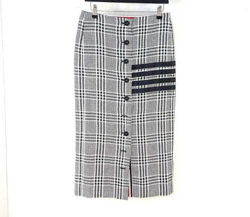 THOM BROWNE Karierten Leinenrock 40 145522079 [P]