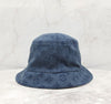 Louis Vuitton Monogram Reversible Denim Bucket Hat L Blue Beige 149311946 [P]