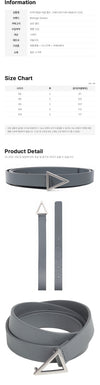 Bottega Veneta Triangle Buckle Belt Gray 657149 VMAU3 1242 160855698 [P]
